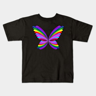 Butterfly Psychedelic Rainbow Kids T-Shirt